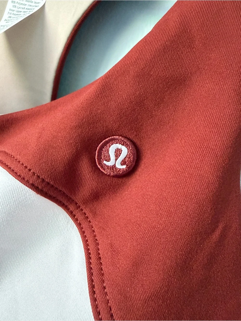 lululemon athletica White and Red Colorblock Athletic Mini Dress